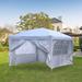 Ainfox 10x10ft Outdoor Pop Up Canopy Tent with 4 Removable Sides and Carrying Bag