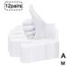 12Pairs White Cotton Gloves For Gardening Dry Hands Cloth Women Liners U6T9