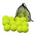 12 Pack Tennis Balls with Storage Bag - Fine Quality Thick-Walled Tennis Ball - Perfect for Tennis and Cricket