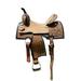 Resistance Western Barrel Saddle Floral Tooled Leather Saddle 14 15 16 with Silver Conchos Active