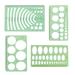 TureClos 1 Set Circle Stencil Plastic High-quality Convenient Use Eye-catching Templates for Drafting Exquisite Appearance Long Lifespan Type 2