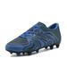 Dream Pairs Kids Boys & Girls Lightweight Soccer Shoes Sport Outdoor Soccer Cleats 160472-K Navy/Royal/Wht Size 13