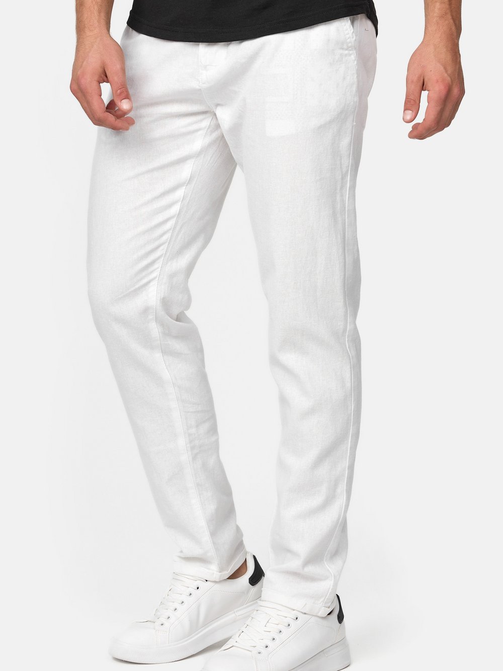 Indicode Leinenhose Herren weiß, S Image