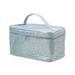 Noarlalf Storage Bins Letter Cosmetic Bag Fashion Square Travel Portable Storage Wash Bag Storage Bins with Lids 20*13*2.5