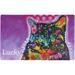 Dean Russo 13 Personalized Cat Feeding Mat, 12" L X 20" W X 0.12" H, Medium, Multi-Color