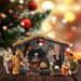 Pgeraug Christmas Decorations Christmas Ornaments Ornament Manger Hand Collectable Sculpted Scene Painted for Indoor Ornament Sets Scene Table Decoration & Hangs Desktop Ornament Multicolor