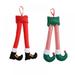 2 Pack Elf Legs for Christmas Tree Decorations Cotton 19 Christmas Elf Legs Holiday Xmas Tree Elf Legs for Christmas Tree Decorations Fireplace Wreaths Car Decor