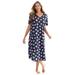 Plus Size Women's Long Print Sleepshirt by Dreams & Co. in Navy Americana Heart (Size 7X/8X) Nightgown