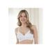 Plus Size Women's Bestform 5006222 Floral Jacquard Wireless Soft Cup Bra With Lightly-Lined Cups by Bestform in White (Size 38 C)