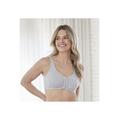 Plus Size Women's Bestform 5006014 Comfortable Unlined Wireless Cotton Stretch Sports Bra With Front Closure by Bestform in Heather Grey (Size 46)