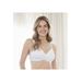 Plus Size Women's Bestform 5006248 Striped Wireless Cotton Bra With Lightly-Lined Cups by Bestform in White (Size 40 C)