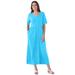 Plus Size Women's Button-Front Essential Dress by Woman Within in Paradise Blue (Size L)