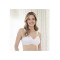 Plus Size Women's Bestform 5006248 Striped Wireless Cotton Bra With Lightly-Lined Cups by Bestform in White (Size 36 B)