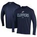 Men's Under Armour Navy Columbus Clippers Performance Long Sleeve T-Shirt