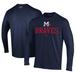 Men's Under Armour Navy Mississippi Braves Performance Long Sleeve T-Shirt