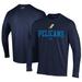 Men's Under Armour Navy Myrtle Beach Pelicans Performance Long Sleeve T-Shirt