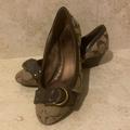 Coach Shoes | Coach Millie Signature Wedge Shoes Size 6. | Color: Tan | Size: 6