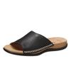Pantolette GABOR, Damen, Gr. 36 (3,5), schwarz, Leder, klassisch, Schuhe, Sommerschuh, Schlappen mit Best Fitting