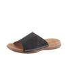 Pantolette GABOR, Damen, Gr. 36 (3,5), blau (nachtblau), Nubukleder, klassisch, Schuhe, Keilabsatz, Sommerschuh, Schlappen in schlichter Form, Topseller
