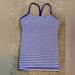 Lululemon Athletica Tops | Lululemon Blue And White Striped Tank Top With Built In Sports Bra Fits A Medium | Color: Blue/Tan/White | Size: M