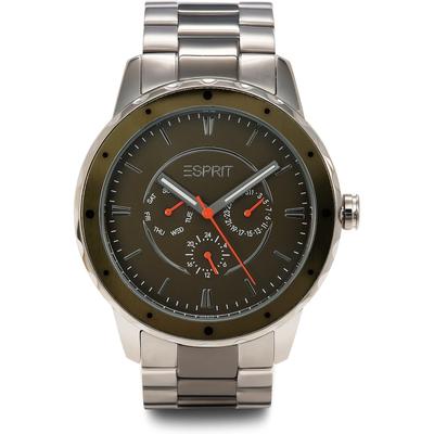 Esprit Herrenuhr Edelstahl oliv Herren Image