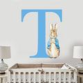 Peter Rabbit Wall Sticker - Personalised Letter - Official Peter Rabbit Wall Art (Blue Letter, 90cm Height)
