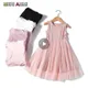 MERI AMMI – robe TuTu en maille pour filles vêtements de princesse sans manches pour enfants de 2