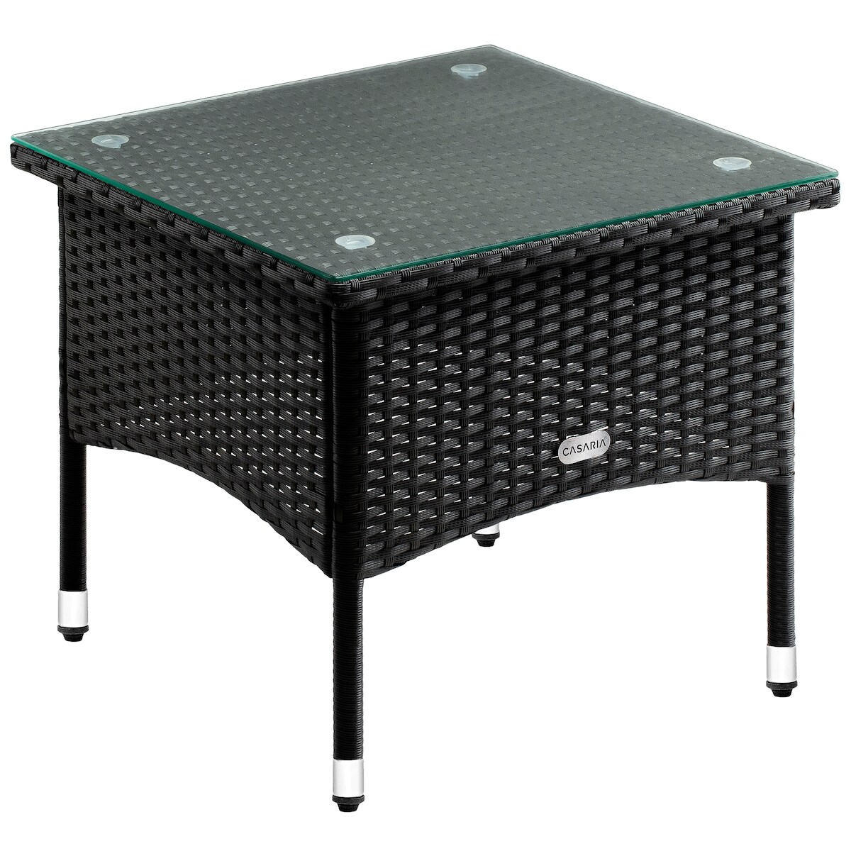 CASARIA® Polyrattan Beistelltisch 50x50x45cm Schwarz Image