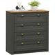 Idimex - Commode bolton buffet meuble de rangement avec 4 tiroirs, style classique, en pin massif