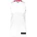 Augusta Sportswear 1732 Athletic Women's Step-Back Basketball Jersey T-Shirt in White/Red size Small | Polyester