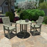 Lehigh 3-piece Outdoor Dining Set - 36" Round Table, Counter-height