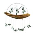 ZHAGHMIN Solar Wind Chime Pendant Bell Man Pendant Pendant Head Fishing Spoon Wind Creative Chime Home Decor Wind Chime Outdoor Wind Chime Clapper Replacement Wind Chime Grandma Solar Wind Chimes Co