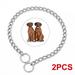2PCS Chain Dog Training Choke Collar Adjustable Stainless Steel Chain Slip Collar Durable Weather Proof Tarnish Resistant Metal Chain Best for Small Medium Large Dogs(M)