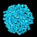 Protoiya 100PCS Glow Rocks Glow in The Dark Available for 15 Years DIY Fish Tank Indoor Outdoor Yard Garden Gravel Decoration for Backyard Walkway Pathway Lawn(Blue 14*11mm)