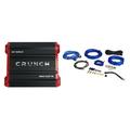 Crunch GP-1500.2 1500w 2 Channel Car Amplifier Bridgeable Stereo Amp+Wire Kit