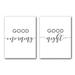 Good Morning Good Night Set of 2 Posters 18 x 24 Inches Minimalist Art Typography Art Bedroom Wall Art Romantic Gift Home Wall Art Poster