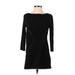 Max Studio Casual Dress - Shift: Black Solid Dresses - Women's Size Small