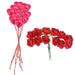 22Pcs Simulation Rose Branch Wedding Home Decoration Evening Party Layout (Red)