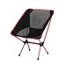 Portable Folding Camping Stool Outdoor Foldable Lightweight Camp Aluminum Stools Seat for Camping Fishing Picnic - Red