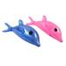 2Pc Inflatable Pink Blue Dolphin Swimming Pool Float Set Blow Up Water Toys Party Decor Floaties