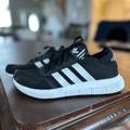 Adidas Shoes | Adidas Swift Run Lace Up Sneakers Men’s 6, Big Kid 6, Women’s 8- Tennis Shoes | Color: Black/White | Size: 6