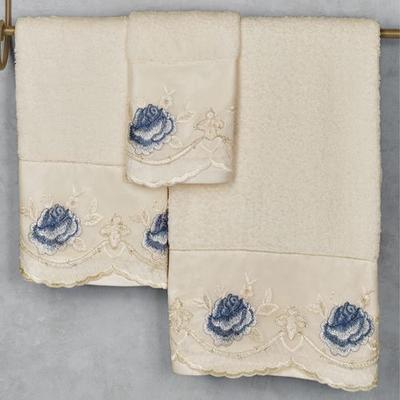 Blossom Rose Bath Towel Set Light Cream Bath Hand Wash, Bath Hand Wash, Light Cream