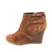 J. Crew Shoes | J. Crew Greer Brown Leather Wedge Ankle Booties 8.5 | Color: Brown | Size: 8.5