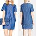 Kate Spade Dresses | Kate Spade Quilted Chambray Shift Dress | Color: Black/Blue | Size: 2