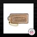 Coach Accessories | 2.5" Large Coach Metallic Gold Leather Brass Key Fob Bag Charm Keychain Hang Tag | Color: Gold | Size: Os