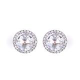 Kate Spade Jewelry | Kate Spade Pave Cz Halo Stud Earrings | Color: Silver/White | Size: Os