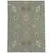 Green/Ivory Rectangle 5' x 7' Kitchen Mat - KAVKA DESIGNS Shabylon Kitchen Mat 84.0 x 60.0 x 0.08 in green/brown | Wayfair MWMAT-17302-5X7-MGT2565