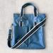 Coach Bags | Coach Heritage Web F70558 Blue Leather Foldover Tote Messenger Men’s Bag | Color: Blue | Size: Os