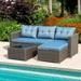 Latitude Run® Presious 3 Piece Rattan Sofa Seating Group w/ Cushions Synthetic Wicker/All - Weather Wicker/Wicker/Rattan | Outdoor Furniture | Wayfair