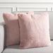 Willa Arlo™ Interiors Pecoraro Faux Fur Throw Square Pillow Cover & Insert Polyester/Polyfill/Faux Fur in Pink | 17 H x 17 W x 2 D in | Wayfair